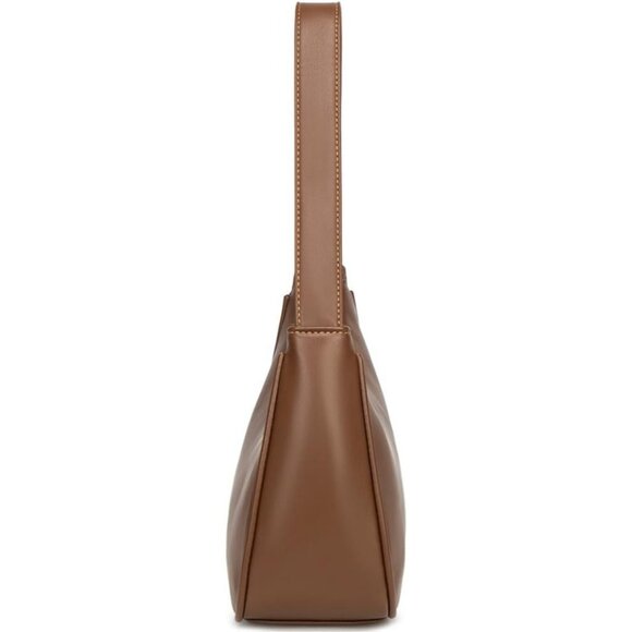 Women’s Chocolate Cute Hobo Tote Handbag Mini Clutch Purse with Zipper Closure - Picture 4 of 7